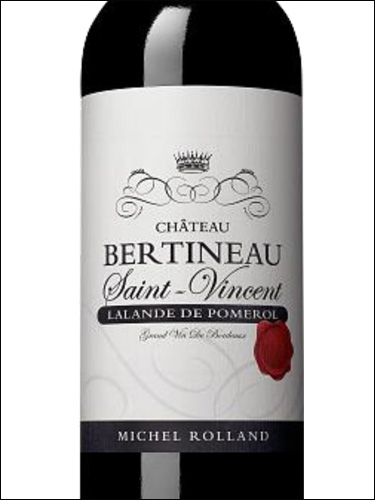 фото Chateau Bertineau Saint-Vincent Lalande de Pomerol AOC Шато Бертино Сен-Венсан Лаланд де Помроль Франция вино красное
