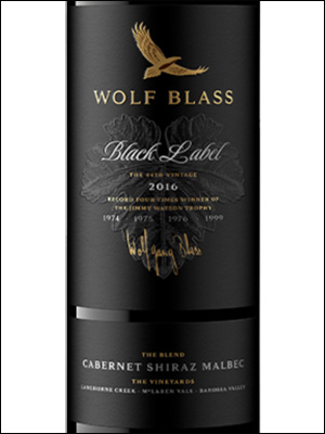 фото Wolf Blass Black Label Cabernet Shiraz Malbec Вольф Бласс Блэк Лейбл Каберне Шираз Мальбек Австралия вино красное