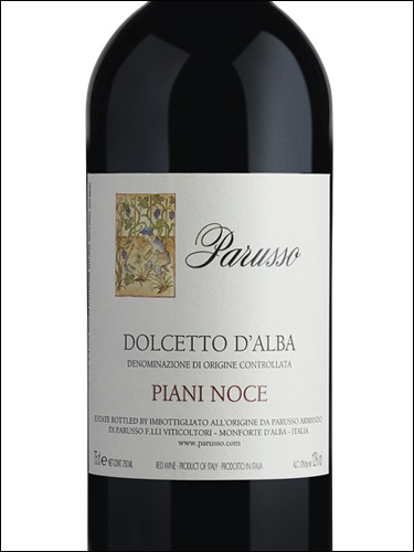 фото Parusso Dolcetto d'Alba Piani Noce DOC Паруссо Дольчетто д'Альба Пьяни Ноче Италия вино красное