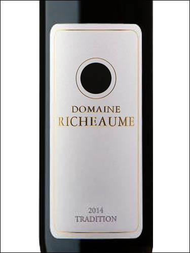 фото Domaine Richeaume Tradition Rouge Mediterranee IGP Домен Ришом Традисьон Руж Медитерране Франция вино красное