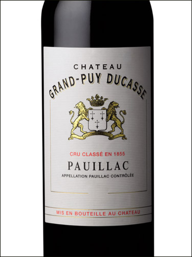 фото Chateau Grand-Puy Ducasse 5-eme Grand Cru Classe Pauillac AOC Шато Гран-Пюи Дюкасс Гран Крю Классе Пойяк Франция вино красное