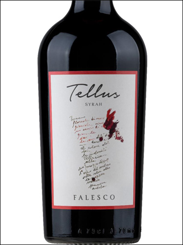 фото Falesco Tellus Syrah Lazio IGT Фалеско Теллус Сира Лацио Италия вино красное
