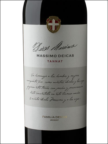 фото Familia Deicas Massimo Deicas Tannat Фамилия Дейкас Массимо Дейкас Таннат Уругвай вино красное