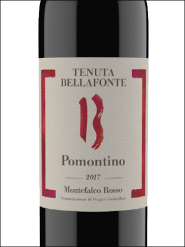 фото Tenuta Bellafonte Pomontino Montefalco Rosso DOC Тенута Беллафонте Помонтино Монтефалько Россо Италия вино красное