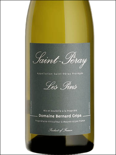 фото Domaine Bernard Gripa Les Pins Saint-Peray AOC Домен Бернар Грипа Ле Пен Сен-Пере Франция вино белое
