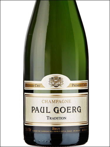 фото Champagne Paul Goerg Tradition Brut Premier Cru Шампанское Поль Гоэрг Брют Традисьон Премье Крю Франция вино белое