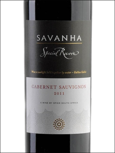 фото Savanha Special Reserve Cabernet Sauvignon Саванна Спешл Резерв Каберне Совиньон ЮАР вино красное