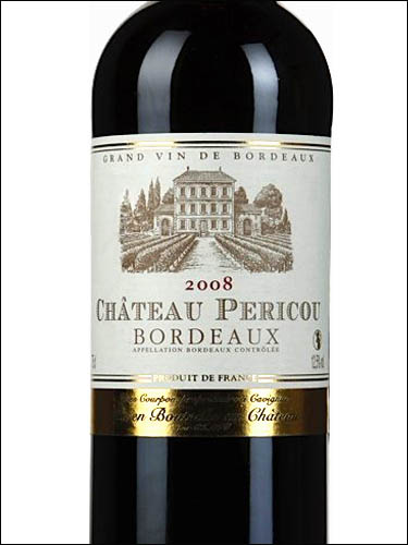 фото Chateau Pericou Rouge Bordeaux AOC Шато Перику Руж Бордо Франция вино красное