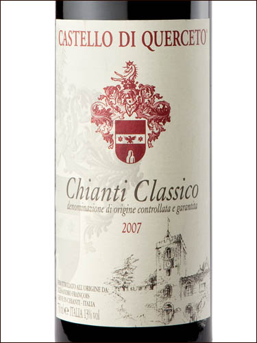 фото Castello di Querceto Chianti Classico DOCG Кастелло ди Кверчето Кьянти Классико ДОКГ Италия вино красное