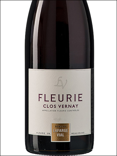фото Domaine Lafarge Vial Fleurie Clos Vernay AOC Домен Лафарж Виаль Флери Кло Верне Франция вино красное