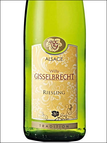 фото Willy Gisselbrecht Riesling Tradition Alsace AOC Вилли Жиссельбрешт Рислинг Традисьон Эльзас Франция вино белое