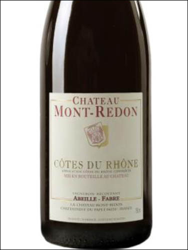 фото Chateau Mont-Redon Rouge Cotes du Rhone AOP Шато Монт-Редон Руж Кот дю Рон Франция вино красное