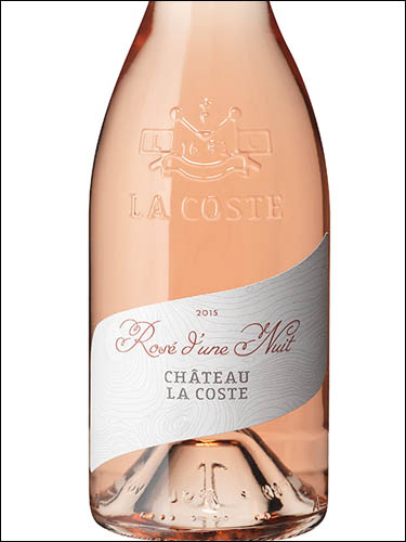 фото Chateau La Coste Rose d’une Nuit Coteaux d’Aix-en-Provence AOC Шато Ла Кост Розе д'уне Нюи Кото д'Экс-ан-Прованс Франция вино розовое
