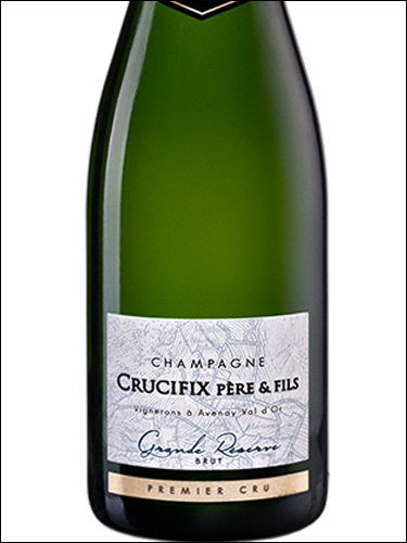 фото Champagne Crucifix Pere & Fils Grande Reserve Premier Cru Brut Шампань Крюсифи Пер е Фис Гранд Резерв Премье Крю Франция вино белое