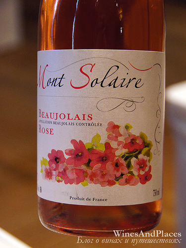 фото Mont Solaire Beaujolais Rose AOP Мон Солер Божоле Розе Франция вино розовое