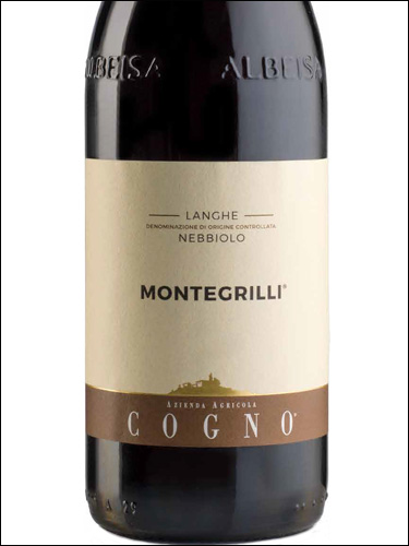 фото Cogno Montegrilli Langhe Nebbiolo DOC Коньо Монтегрилли Ланге Неббиоло Италия вино красное