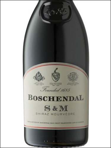 фото Boschendal 1685 S & M Shiraz Mourvedre Бошендаль 1685 С & М Шираз Мурведр ЮАР вино красное