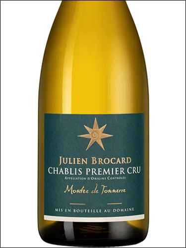 фото Julien Brocard Chablis Premier Cru Montee de Tonnerre AOC Жюльен Брокар Шабли Премье Крю Монте де Тонер Франция вино белое