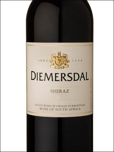 фото Diemersdal Shiraz Durbanville WO Димерсдал Шираз Дурбанвиль ЮАР вино красное