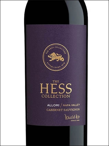 фото The Hess Collection Cabernet Sauvignon Allomi Napa Valley Хесс Коллекшн Каберне Совиньон Алломи Напа Вэлли США вино красное