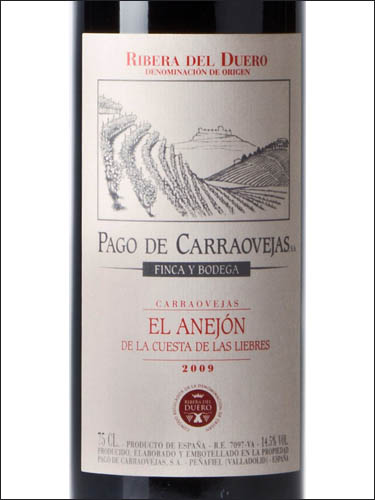 фото вино Pago de Carraovejas El Anejon de la Cuesta de Las Liebres Ribera del Duero DO 