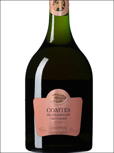 фото Champagne Taittinger Comtes de Champagne Rose Brut Шампанское Тэтенжэ Комт де Шампань Розе Брют Франция вино розовое