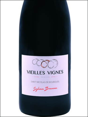 фото Sylvain Bruneau Vieilles Vignes Saint Nicolas de Bourgueil AOC Сильвен Брюно Вьей Винь Сен Николя де Бургей Франция вино красное