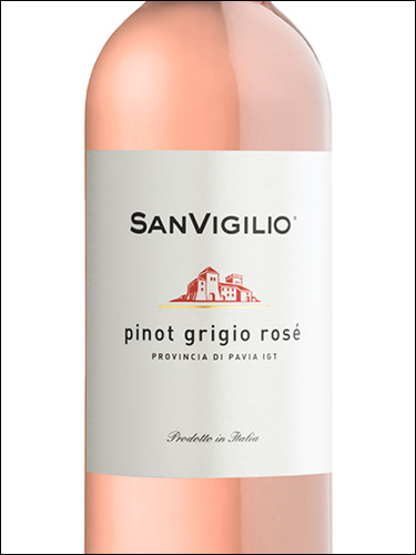 фото SanVigilio Pinot Grigio Rose Provincia di Pavia IGT СанВиджилио Пино Гриджио Розе Провинция ди Павия Италия вино розовое