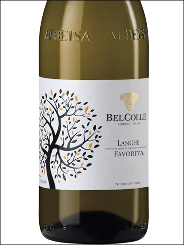 фото Bel Colle Langhe Favorita DOC Бель Колле Ланге Фаворита Италия вино белое