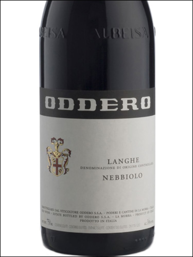 фото Oddero Langhe Nebbiolo DOC Оддеро Ланге Неббиоло Италия вино красное