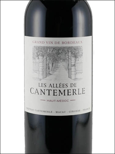 фото Les Allees de Cantemerle Haut-Medoc AOC Лез Алле де Кантмерль О-Медок Франция вино красное