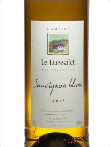 фото Domaine Le Luissalet Sauvignon Blanc Bex Grand Cru Chablais AOC Домен Ле Луиссале Совиньон Блан Бекс Гран Крю Шабле Швейцария вино белое