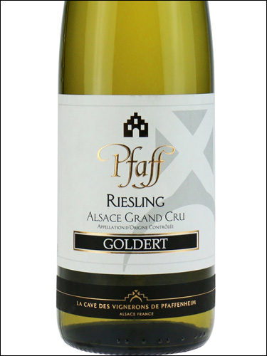 фото Pfaff Riesling Goldert Alsace Grand Cru AOC Пфафф Рислинг Гольдер Эльзас Гран Крю Франция вино белое