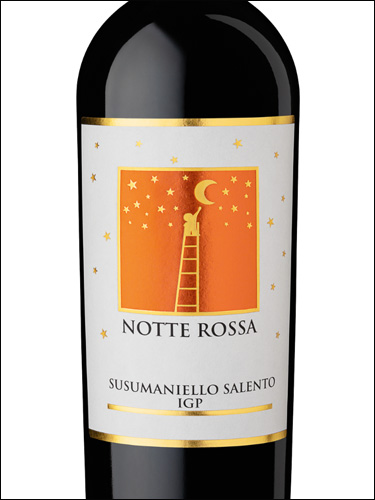 фото Notte Rossa Susumaniello Salento IGP Нотте Росса Сузуманьелло Саленто Италия вино красное