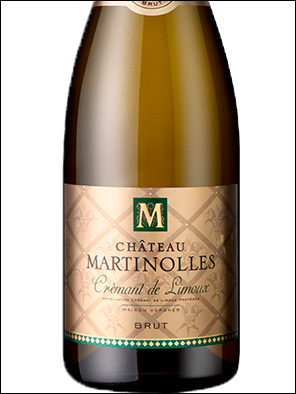 фото Chateau Martinolles Cremant de Limoux Brut AOP Шато Мартиноль Креман де Лиму Брют Франция вино белое