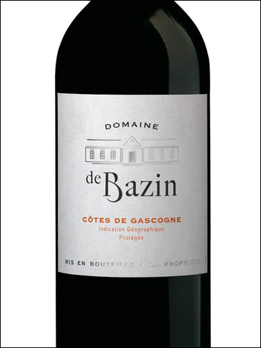 фото Domaine de Bazin rouge Cotes de Gascogne IGP Домен де Базен руж Кот де Гасконь  Франция вино красное