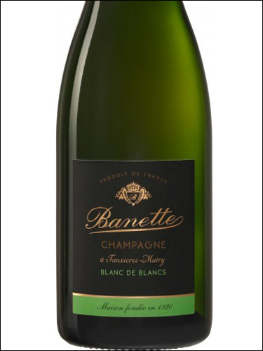 фото Champagne Banette Blanc de Blancs Brut Шампань Банетт Блан де Блан Брют Франция вино белое
