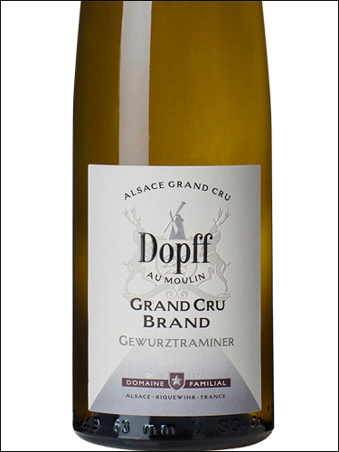 фото Dopff Au Moulin Gewurztraminer Brand Alsace Grand Cru AOC  Франция вино белое