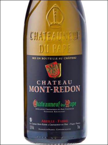 фото Chateau Mont-Redon Blanc Chateauneuf-du-Pape AOP Шато Монт-Редон Блан Шатонеф-дю-Пап Франция вино белое