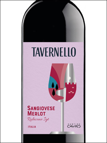 фото Tavernello Sangiovese Merlot Rubicone IGT Тавернелло Санджовезе Мерло Рубиконе Италия вино красное