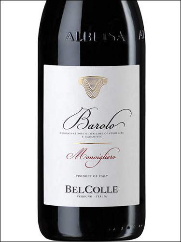фото Bel Colle Barolo Monvigliero DOCG Бель Колле Бароло Монвильеро Италия вино красное