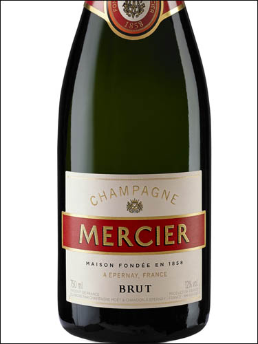фото Champagne Mercier Brut Шампанское Мерсье Брют Франция вино белое