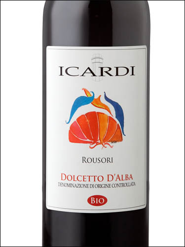 фото Icardi Rousori Dolcetto d’Alba DOC Икарди Роузори Дольчетто д'Альба Италия вино красное