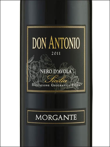 фото Morgante Don Antonio Nero d’Avola Sicilia IGT Морганте Дон Антонио Неро д'Авола Сицилия ИГТ Италия вино красное