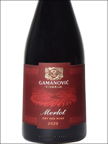 фото Gamanović Merlot Гаманович Мерло Сербия вино красное