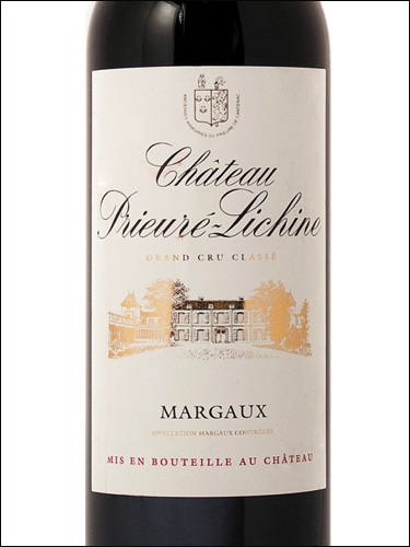 фото Chateau Prieure-Lichine 4-eme Grand Cru Classe Margaux AOC Шато Приёре-Лишин Марго Франция вино красное