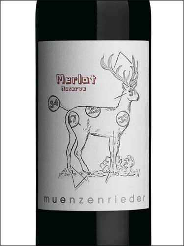 фото Muenzenrieder Merlot Reserve Мюнценридер Мерло Резерв Австрия вино красное