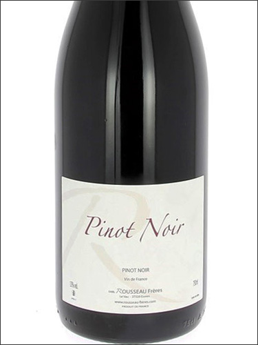 фото Rousseau Freres Pinot Noir Руссо Фрер Пино Нуар Франция вино красное