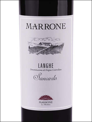 фото Marrone Sancarlo Langhe Rosso DOC Марроне Санкарло Ланге Россо Италия вино красное
