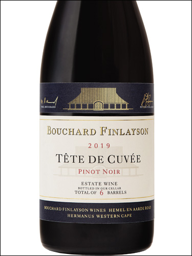 фото Bouchard Finlayson Tete de Cuvee Pinot Noir Бушар Финлейсон Тет де Кюве Пино нуар ЮАР вино красное